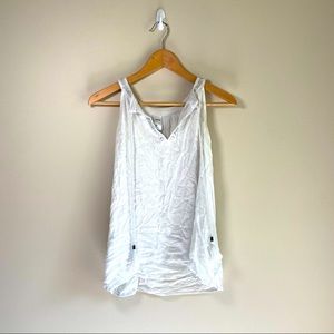 anko | Halter Split Neck Silver Embroidered Peasant Boho Blouse | Size 12